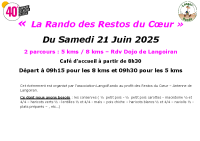 Restos du Coeur Flyer rando 21 06 2025