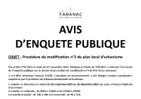 AFFICHE AVIS D’ENQUETE PUBLIQUE